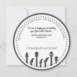 Festiva Felicidades JW por tu tarjeta de felicitación de b