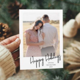 Festiva Felicidades Modernas Navidades Tarjeta con Foto de