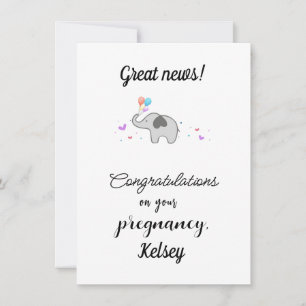 Festiva Felicitaciones Por Embarazo, Tarjeta De Festividad