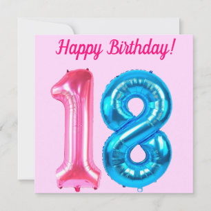 Festiva Feliz 18.ª Tarjeta Rosa de Cumpleaños