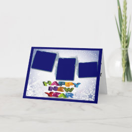 Festiva Feliz Año Nuevo agrega tu tarjeta de felicitación