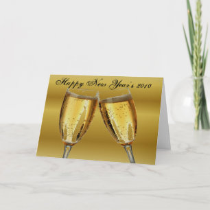 Festiva Feliz año nuevo con tarjeta