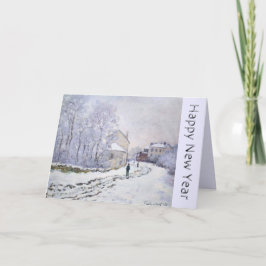 Festiva Feliz Año Nuevo con tarjeta de felicitación Claude