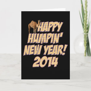 Festiva Feliz Año Nuevo Humpin 2014, tarjeta de camello de