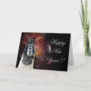 Festiva Feliz año nuevo, tarjeta de bienvenida