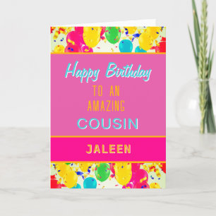 Festiva Feliz cumpleaños a una increíble tarjeta de primo
