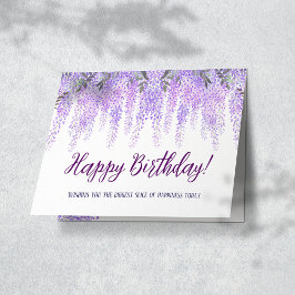 Festiva Feliz cumpleaños con tarjeta de vacaciones plegada