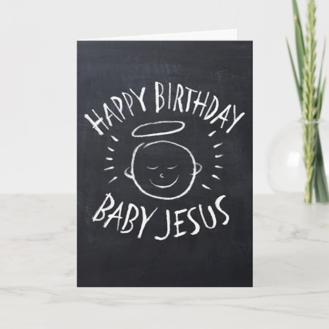Festiva Feliz cumpleaños Jesús - Tarjeta de Navidades de C (Anverso)