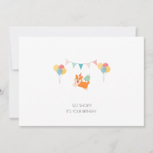FESTIVA FELIZ CUMPLEAÑOS TARJETA CORGI