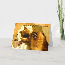 Festiva Feliz cumpleaños, tarjeta de gato humorístico