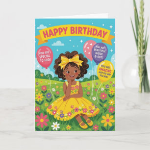 Festiva ¡Feliz Cumpleaños Wildflower! Tarjeta de Cumpleaño