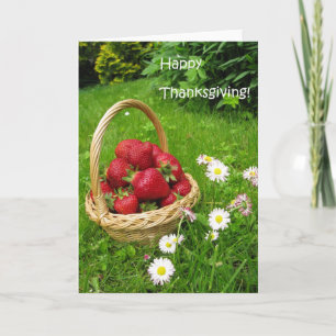 Festiva Feliz Día de Acción de Gracias con Tarjeta de Fres