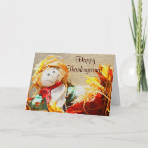 Festiva Feliz Día de Acción de Gracias, pequeña tarjeta de