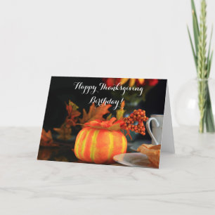 Festiva Feliz Día de Acción de Gracias, tarjeta de bienven