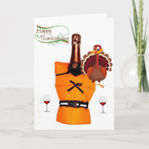 Festiva Feliz Día de Acción de Gracias, tarjeta de felicit