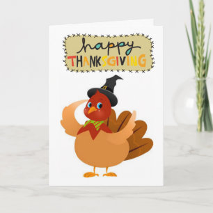 Festiva Feliz Día de Acción de Gracias, tarjeta de felicit