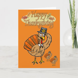 Festiva Feliz Día de Acción de Gracias, tarjeta de felicit