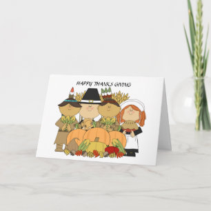Festiva Feliz Día de Acción de Gracias, tarjeta de vacacio