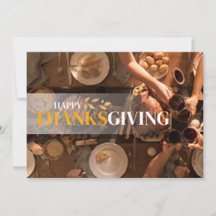Festiva Feliz Día de Acción de Gracias, tarjeta de vacacio