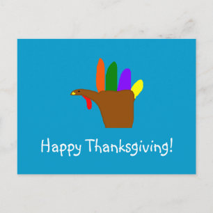 Festiva ¡Feliz Día de Acción de Gracias! -Tarjeta Postal