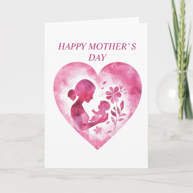 Festiva Feliz día de la madre tarjeta de fiesta doblada Co (Anverso)