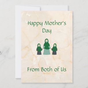Festiva Feliz Día de la Madre Tarjeta de Madre Gemela