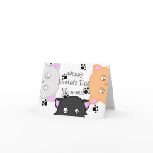 Feliz Día de la Madre Tarjeta Meow-ma
