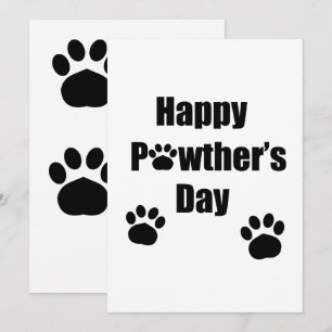 Festiva Feliz día de Pawthers tarjeta del día del padre pe