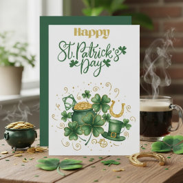 Festiva Feliz día de San Patricio tarjeta de felicitación 