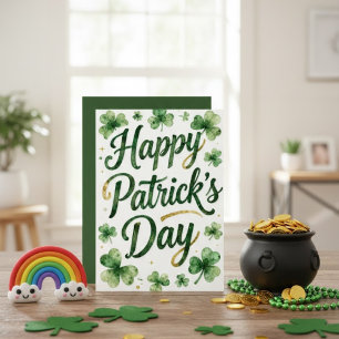 Festiva Feliz día de San Patricio tarjeta de felicitación 