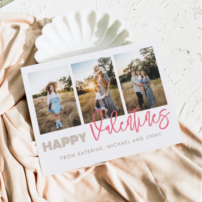 Festiva Feliz día de San Valentín 3 Foto Collage Tarjeta F (Subido por el creador)
