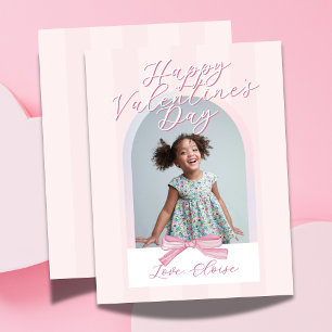 Festiva Feliz día de San Valentín Arco Foto Tarjeta de laz