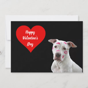 Festiva Feliz día de San Valentín cachorro Tarjeta plana d