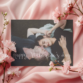 Festiva Feliz Día de San Valentín lindo tarjeta de fotos