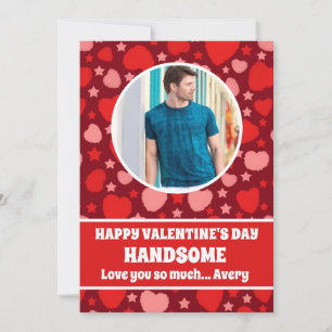 Festiva Feliz Día de San Valentín, preciosa tarjeta de fot