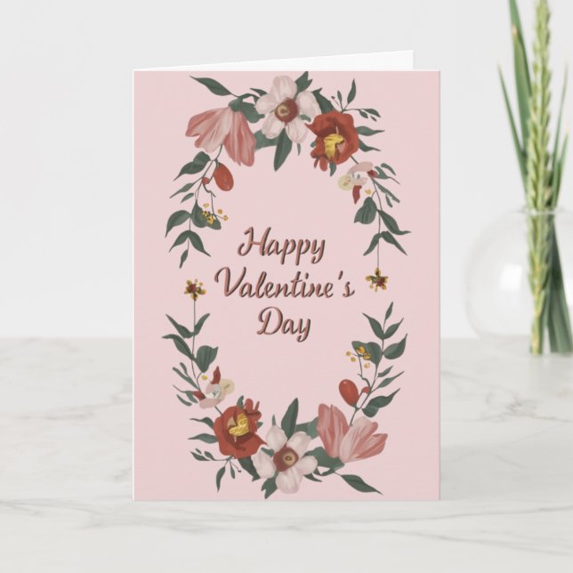 Festiva Feliz Día de San Valentín Tarjeta de Felicitacione (Anverso)