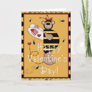Festiva Feliz Día de San Valentín Tarjeta de Oso Bumble d2