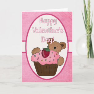 Festiva Feliz Día de San Valentín, tarjeta de pastelería d
