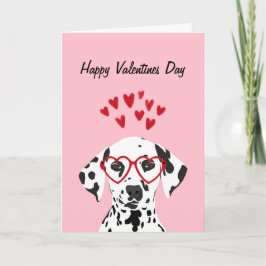 Festiva Feliz Día de San Valentín - tarjeta de perro dálma