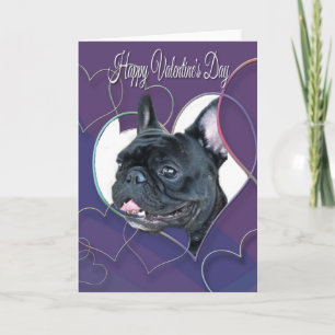 Festiva Feliz Día de San Valentín tarjeta de perro de Bull