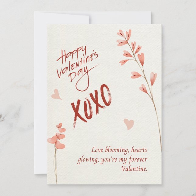 Festiva Feliz día de San Valentín, tarjeta de saludo (Anverso)