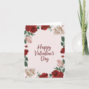 Festiva Feliz Día de San Valentín Tarjeta de vacaciones de