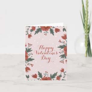 Festiva Feliz Día de San Valentín Tarjeta de vacaciones de