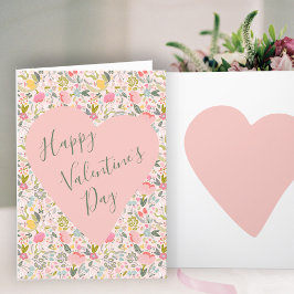 Festiva Feliz Día de San Valentín tarjeta de vacaciones de