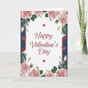 Festiva Feliz Día de San Valentín Tarjeta del Corazón de R