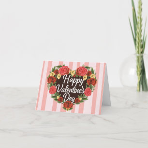 Festiva Feliz Día de San Valentín Tarjeta del Corazón de R