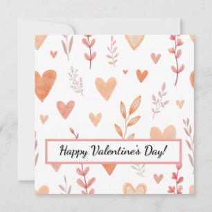 Festiva ¡Feliz día de San Valentín! Tarjeta del día de San
