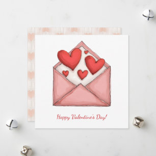 Festiva ¡Feliz día de San Valentín! Tarjeta del día de San