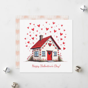 Festiva ¡Feliz día de San Valentín! Tarjeta del día de San