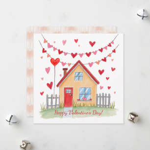 Festiva ¡Feliz día de San Valentín! Tarjeta del día de San
